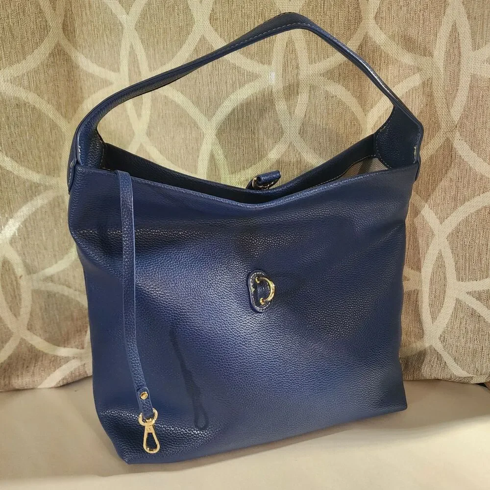 Bundle Blue Handbag & Loft Outlet Wallet Faux Leather NEW